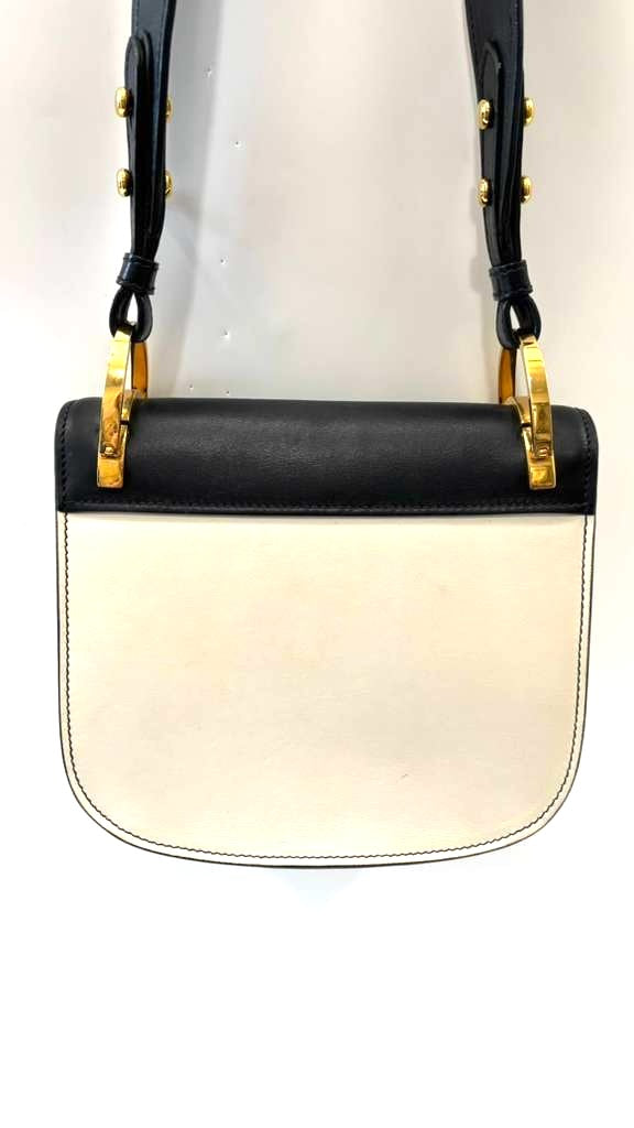 PRADA CITY LE SAC PRADA PIONNIÈRE CALFSKIN LEATHER SADDLE BAG
