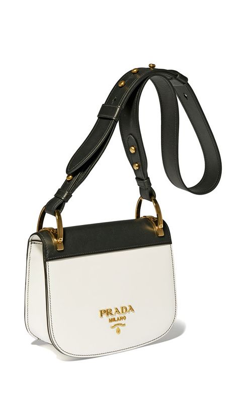 PRADA CITY LE SAC PRADA PIONNIÈRE CALFSKIN LEATHER SADDLE BAG