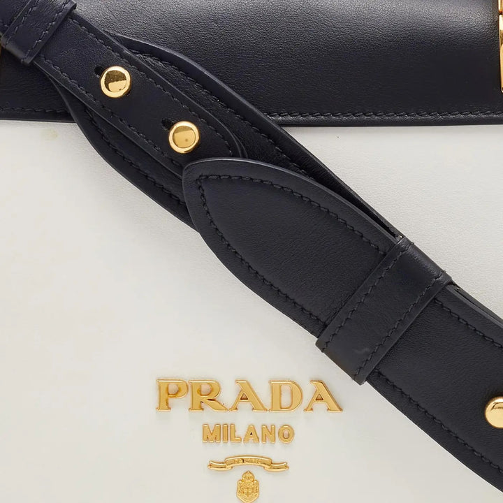 PRADA CITY LE SAC PRADA PIONNIÈRE CALFSKIN LEATHER SADDLE BAG