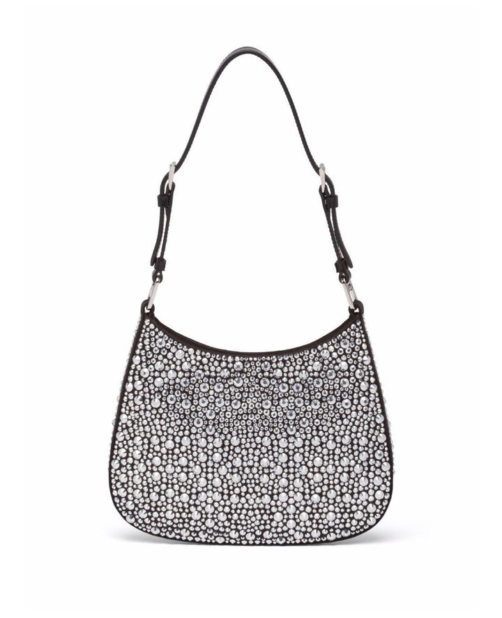 PRADA CLEO SATIN CRYSTAL SHOULDER BAG