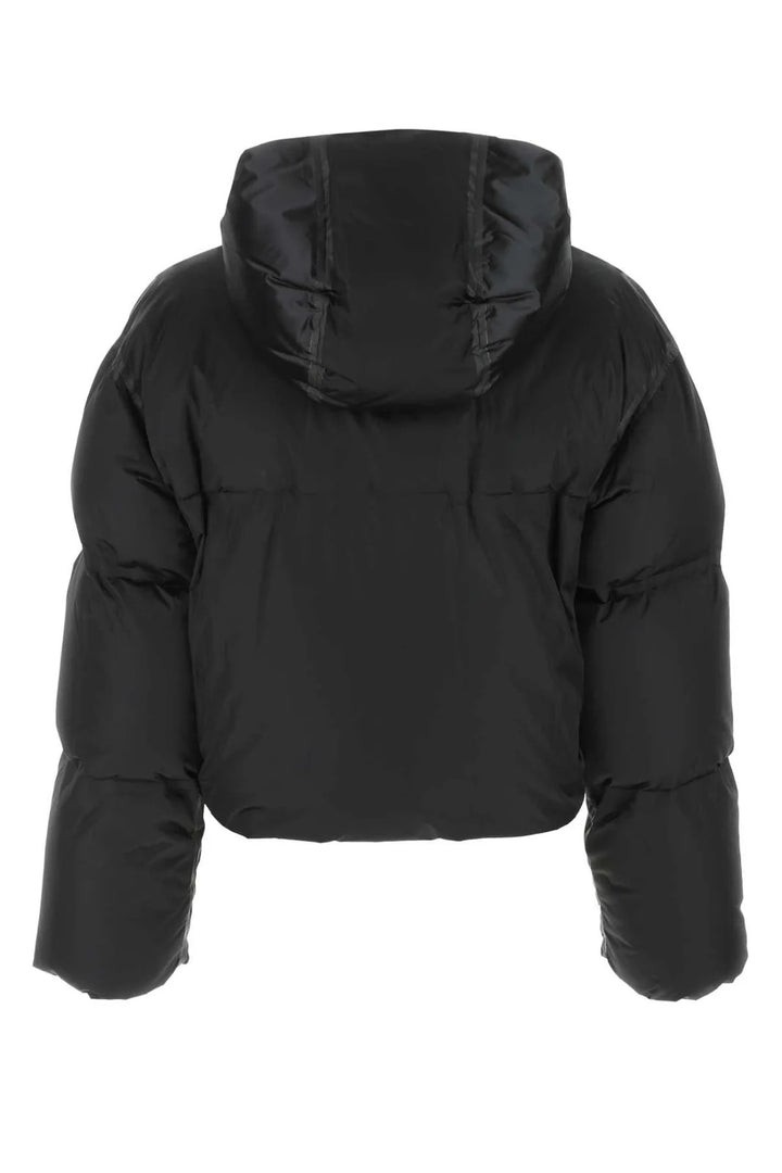 ブルゾン Patou Cropped Nylon Down Jacket - Black Miu Miu Cropped Nylon Down Jacket in Black | Lyst
