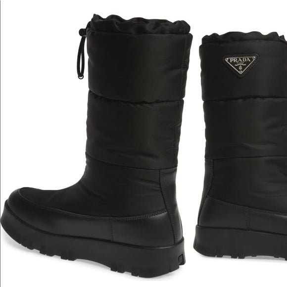 PRADA LINEA ROSSA NYLON PLATFORM BOOTS