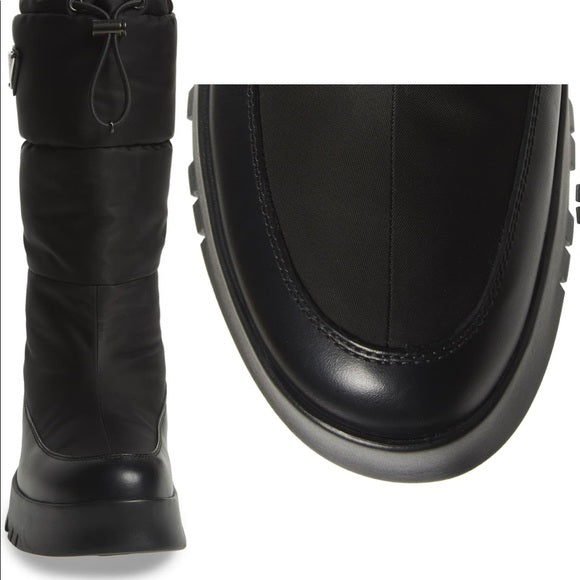 PRADA LINEA ROSSA NYLON PLATFORM BOOTS