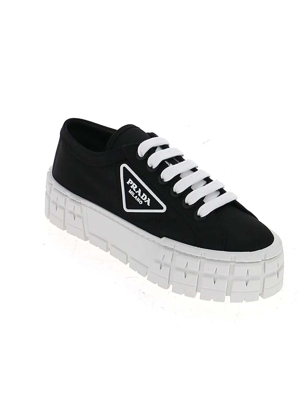 PRADA LOGO GABARDINE WHEEL PLATFORM SNEAKERS – Caroline's PRADA LOGO GABARDINE WHEEL PLATFORM SNEAKERS – Caroline's