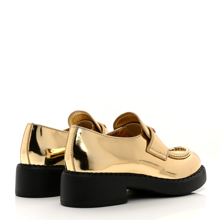 Like New Men’s Prada Metallic Gold Leather Dress Shoes Size 11 Prada Luxury Sneakers Shoes Gold Leather Low Top Vintage | eBay main image 2