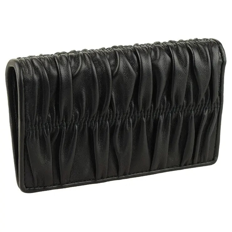 PRADA GAUFRÉ ROUCHED NAPPA LEATHER WALLET
