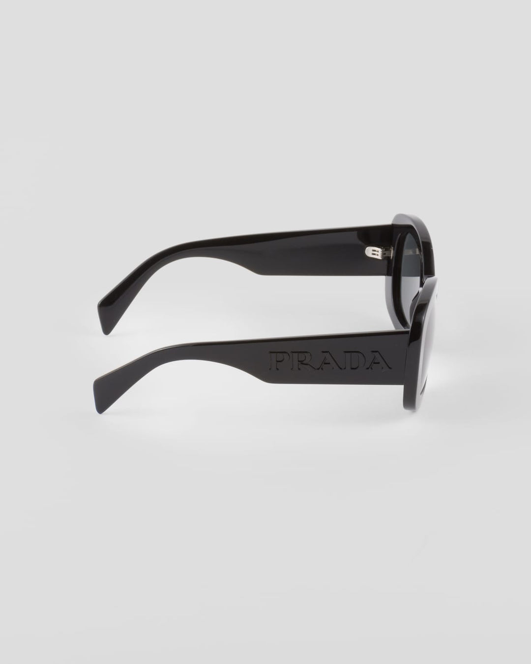 PRADA OVERSIZED LOGO ACETATE OVAL SUNGLASSES