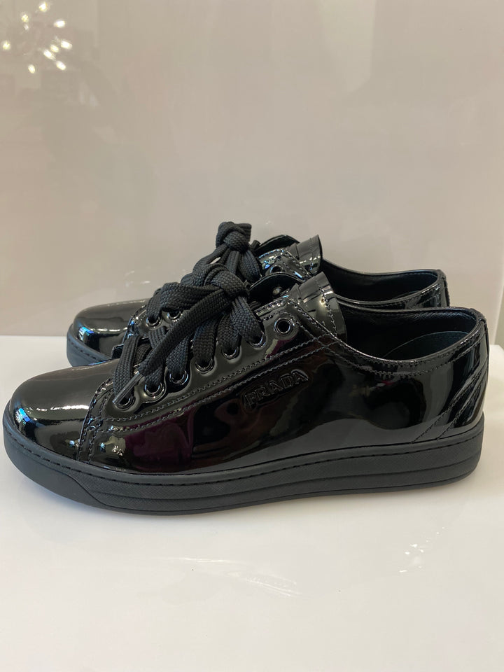PRADA SHINY PATENT LEATHER SNEAKERS