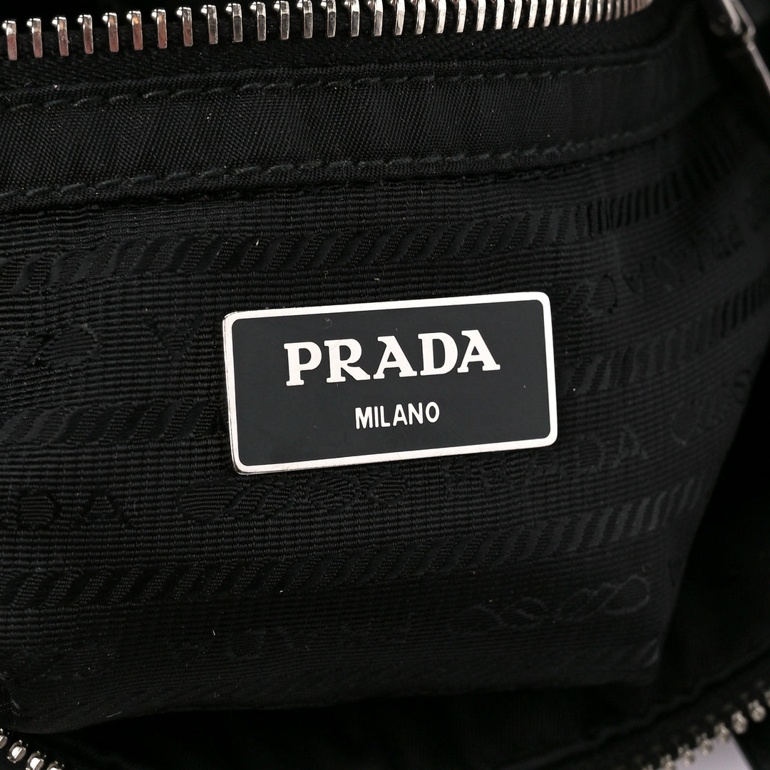 PRADA RE-NYLON TESSUTO NAPPA QUILTED PADDED ZIP TOTE BAG