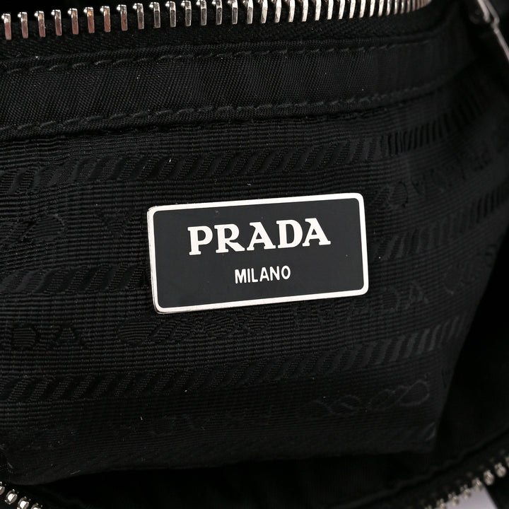 PRADA RE-NYLON TESSUTO NAPPA QUILTED PADDED ZIP TOTE BAG