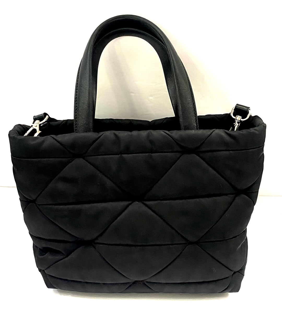 PRADA RE-NYLON TESSUTO NAPPA QUILTED PADDED ZIP TOTE BAG