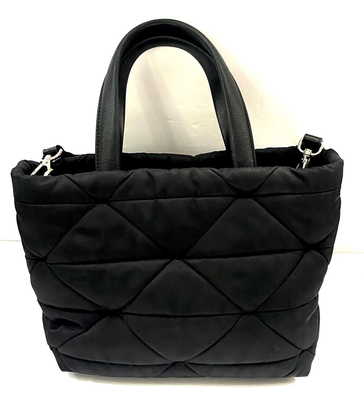 PRADA RE-NYLON TESSUTO NAPPA QUILTED PADDED ZIP TOTE BAG