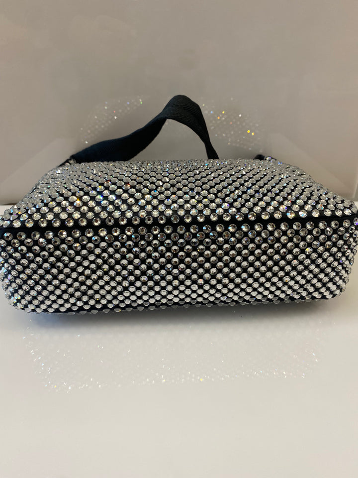 PRADA SATIN CRYSTAL EMBLISHED RE-EDITION 2000 HANDBAG