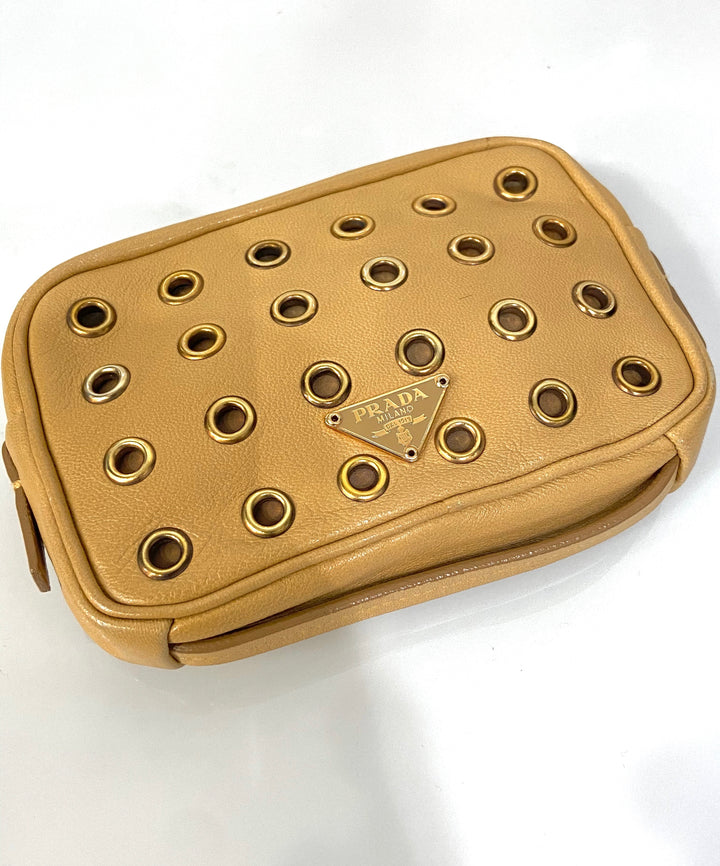 PRADA SMALL ZIPPY POUCH LEATHER WALLET