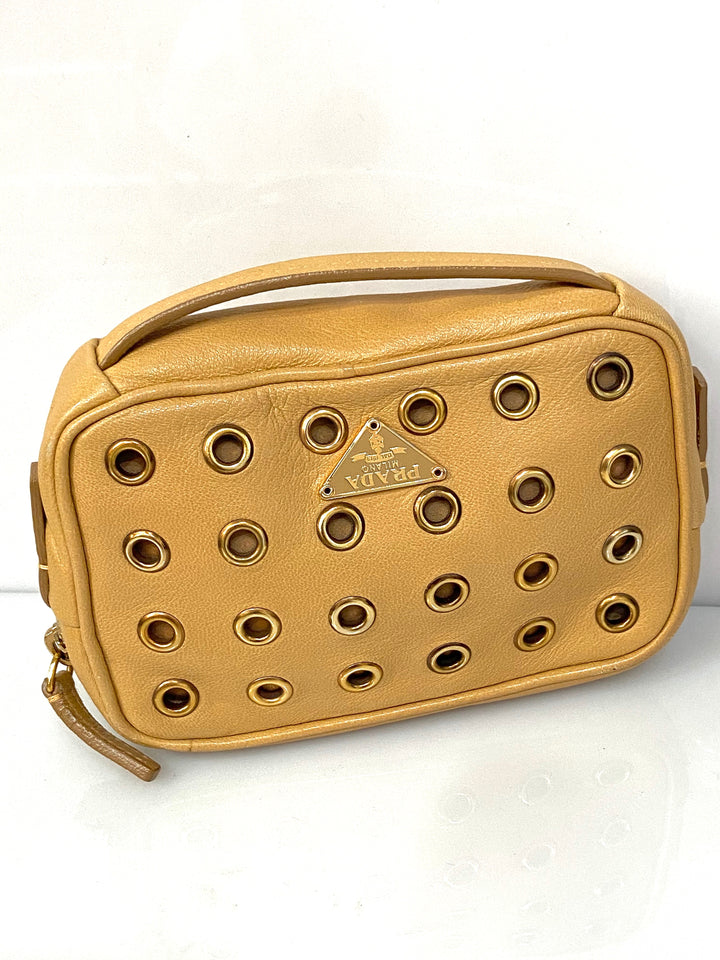 PRADA SMALL ZIPPY POUCH LEATHER WALLET