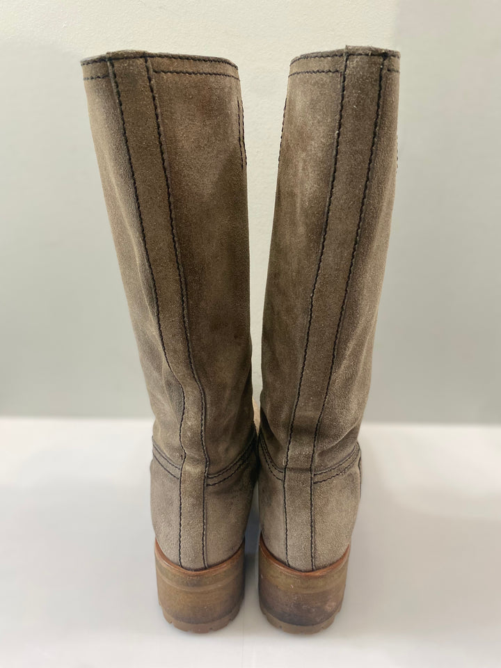 PRADA SUEDE RIDING BOOTS