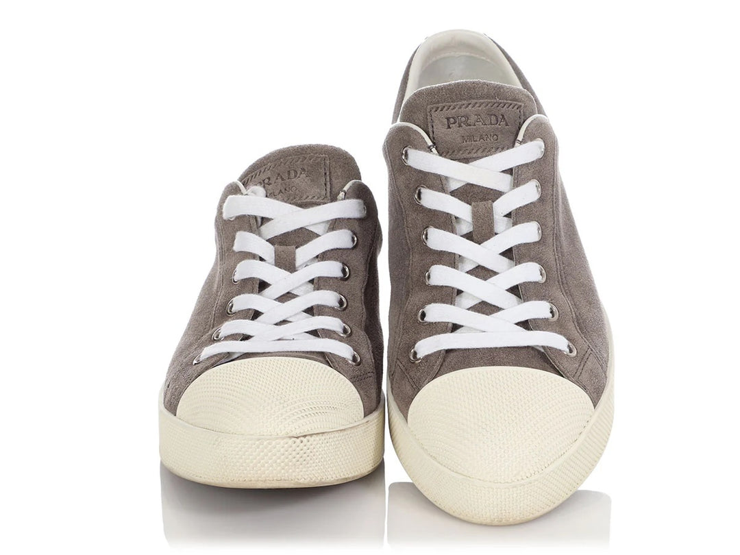 PRADA SUEDE CAP TOE SNEAKERS
