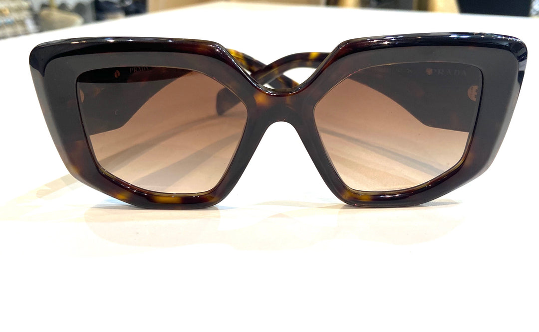 PRADA TORTOISE SQUARE SUNGLASSES PR14ZS