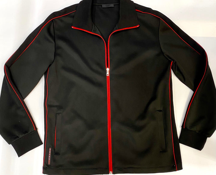 PRADA LINEA ROSSA LOGO ZIP TRACK JACKET