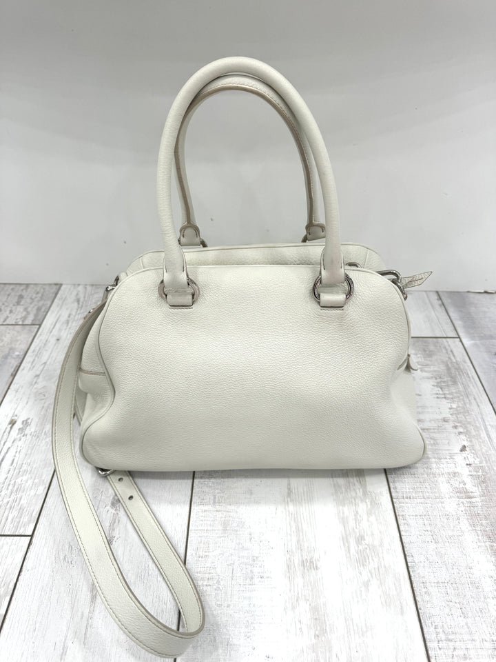 PRADA PEBBLED LEATHER VITELLO PHENIX BOWLING BAG