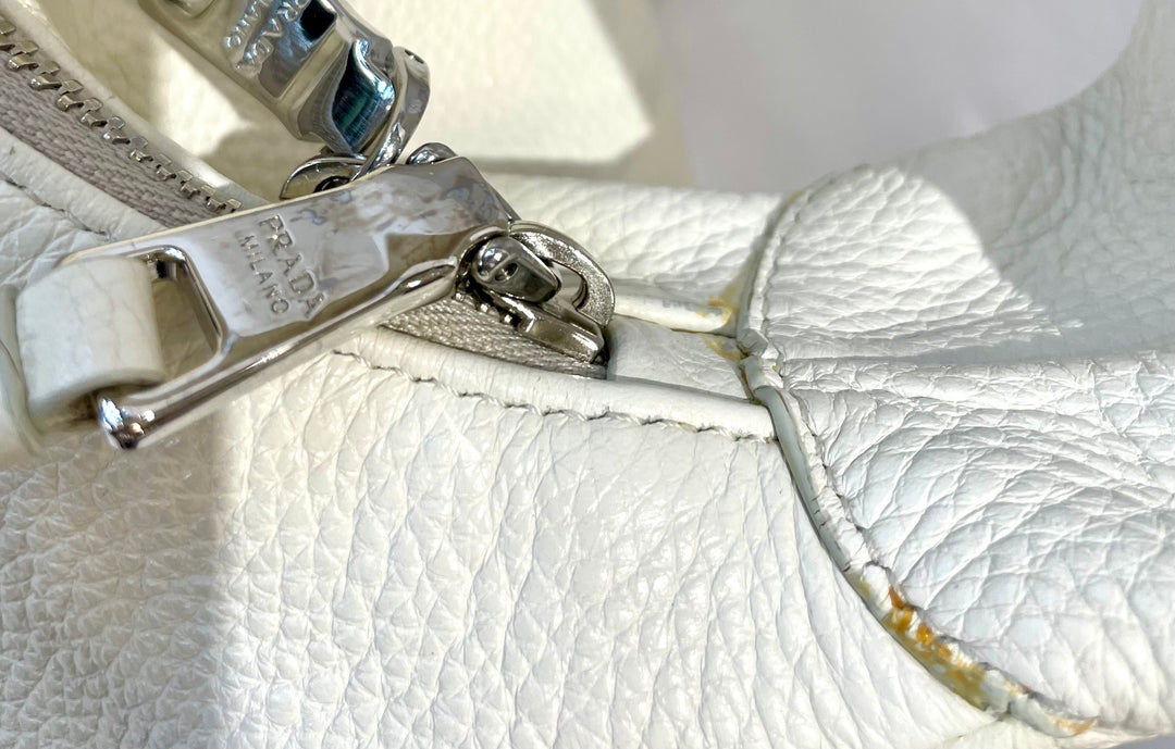 PRADA VITELLO PHENIX CALFSKIN LEATHER HOBO BAG