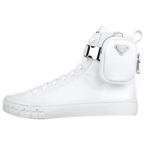 PRADA WHEEL NYLON ZIP POUCH HIGH TOP SNEAKERS