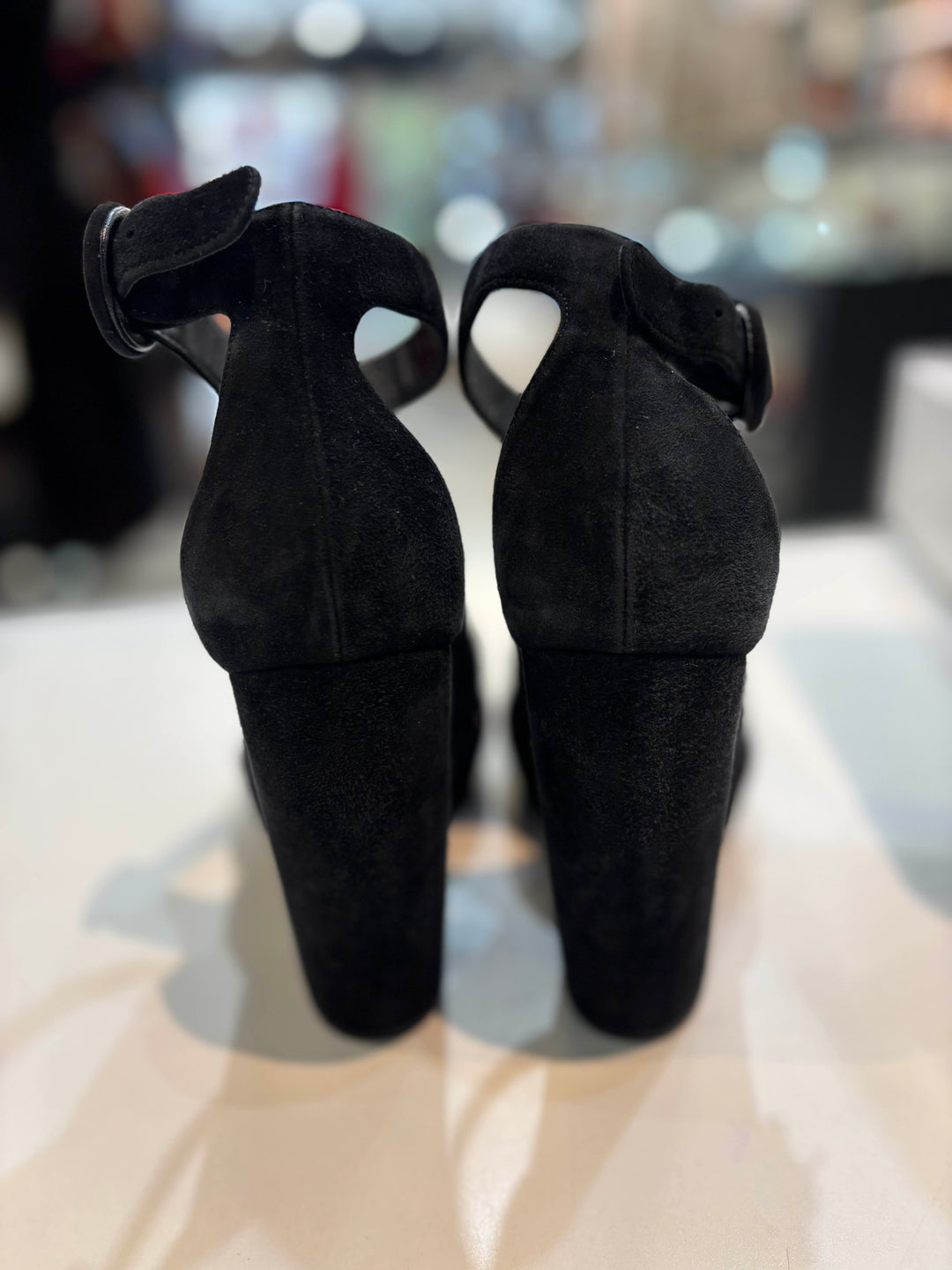 PRADA SUEDE CRYSTAL EMBELLISHED D&