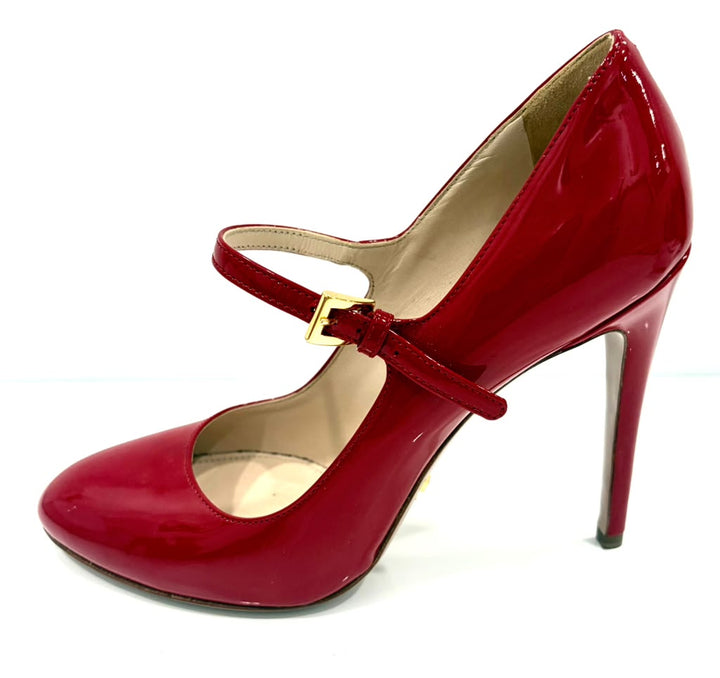 PRADA PATENT LEATHER MARY JANE PUMPS