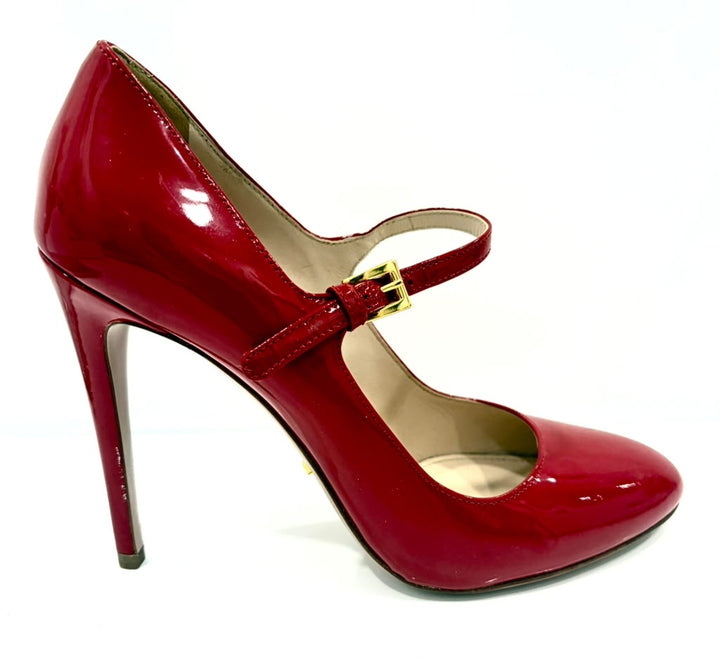 PRADA PATENT LEATHER MARY JANE PUMPS