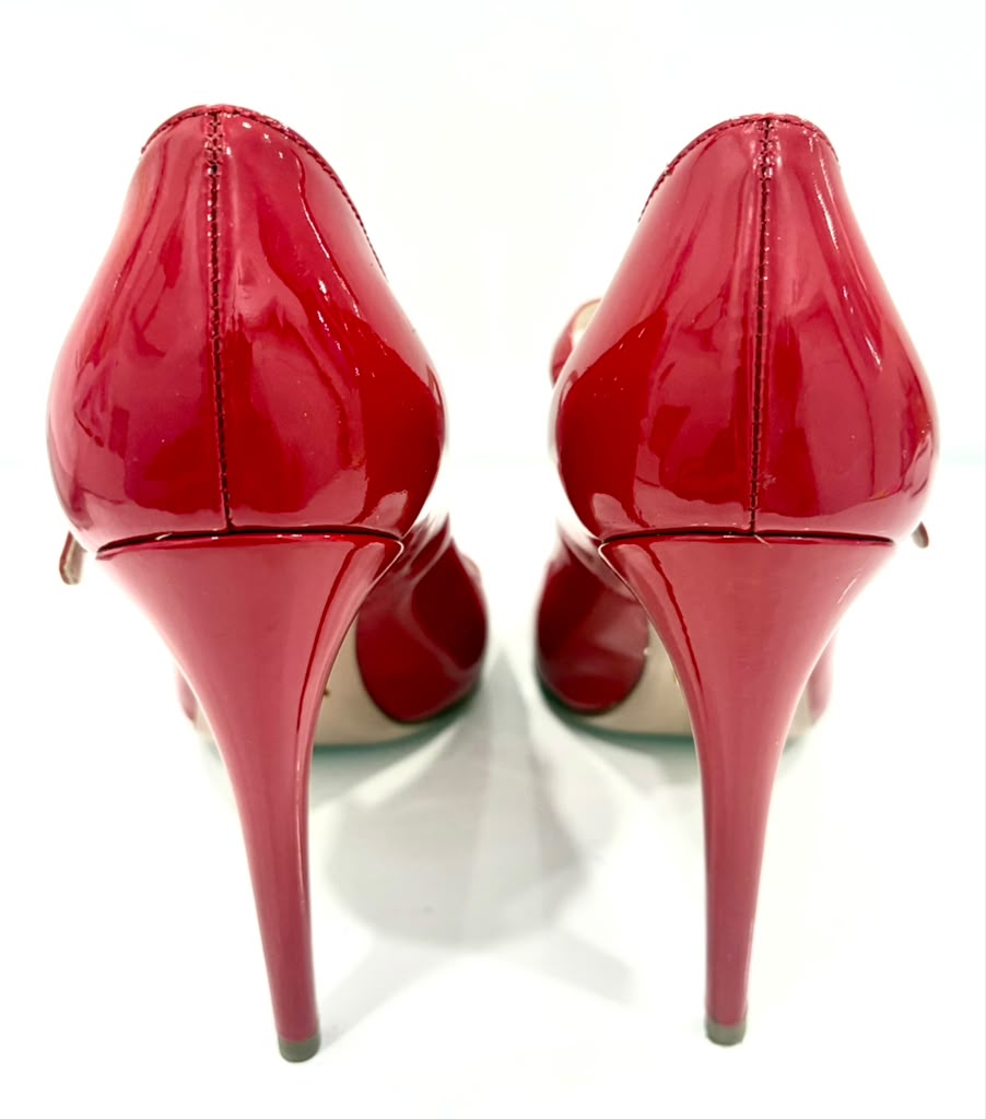 PRADA PATENT LEATHER MARY JANE PUMPS