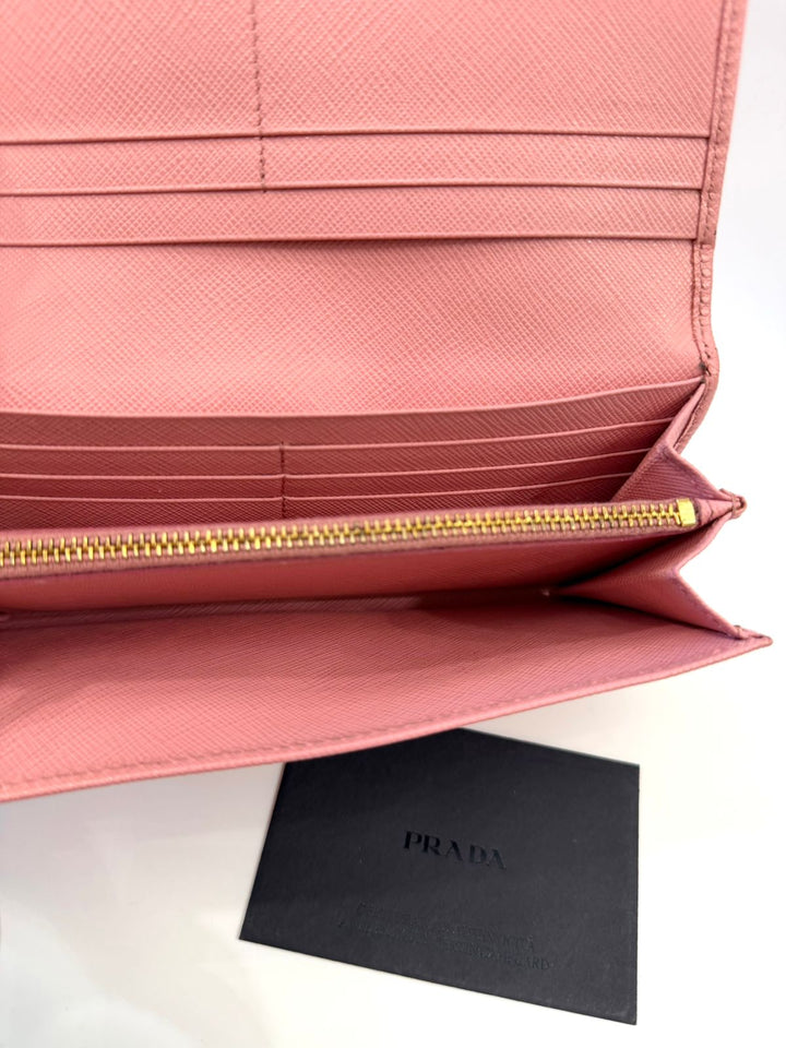 PRADA SAFFIANO LEATHER CONTINENTAL WALLET