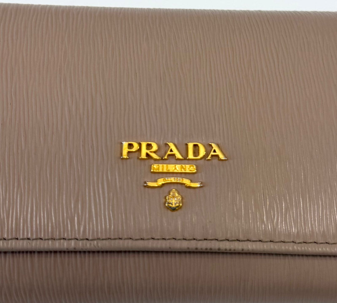 PRADA SAFFIANO BIFOLD CONTINTENTAL FLAP WALLET