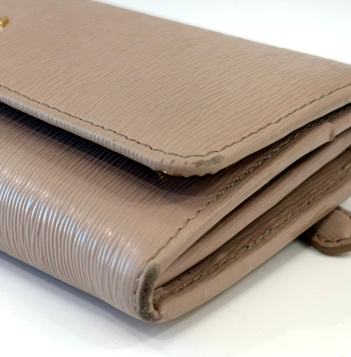 PRADA SAFFIANO BIFOLD CONTINTENTAL FLAP WALLET