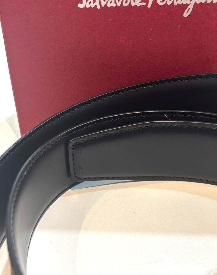 PRADA SAFFIANO LEATHER LOGO BELT