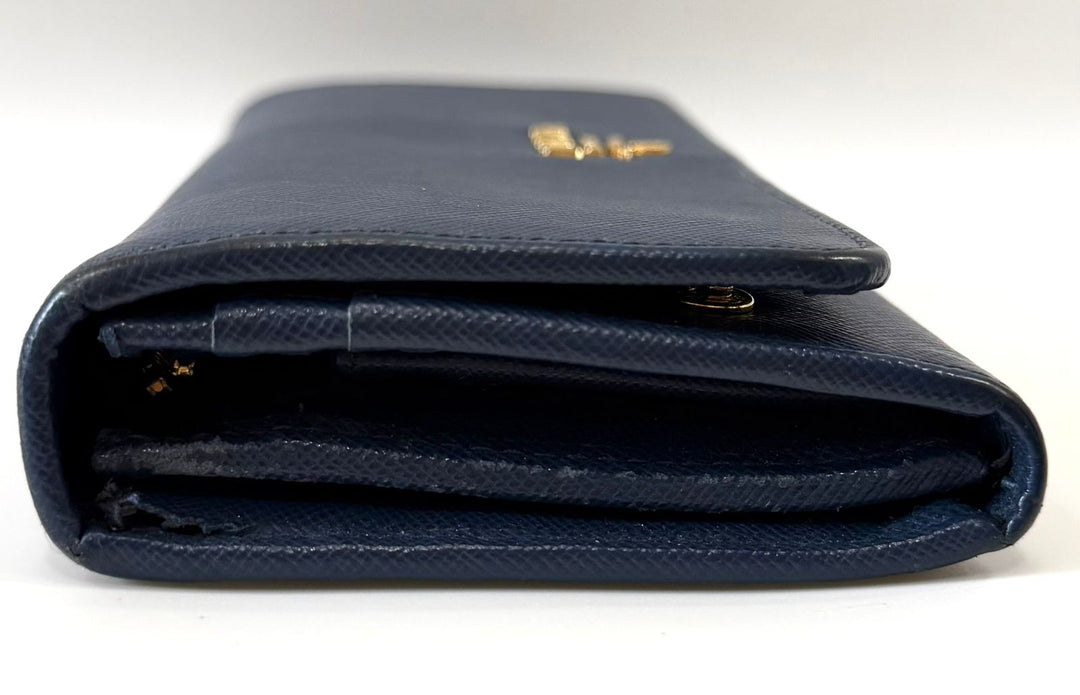 PRADA SAFFIANO LEATHER CONTINENTAL FLAP WALLET