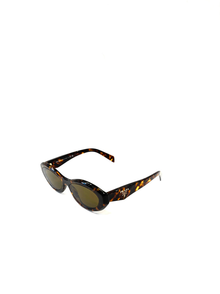 PRADA SYMBOLE OVAL FRAME SUNGLASSES
