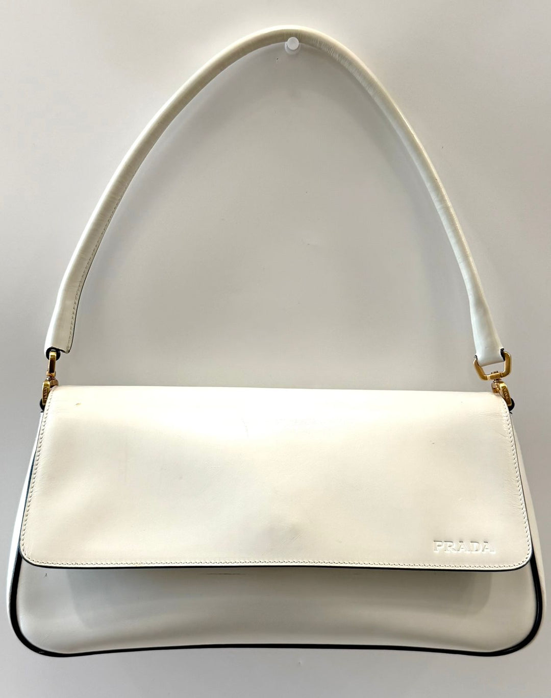 PRADA VITELLO GYM CALFSKIN LEATHER VINTAGE SHOULDER BAG