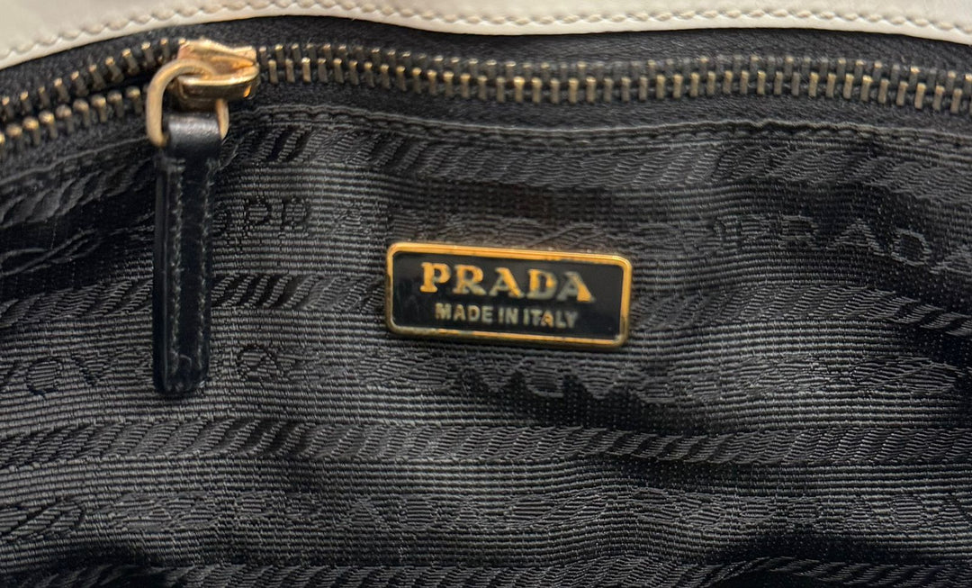 PRADA VITELLO GYM CALFSKIN LEATHER VINTAGE SHOULDER BAG