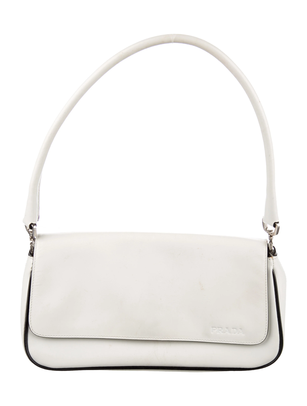 PRADA VITELLO GYM CALFSKIN LEATHER VINTAGE SHOULDER BAG