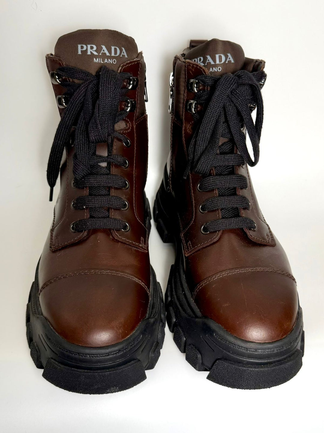 PRADA CALFSKIN LEATHER MONOLITH MEN&