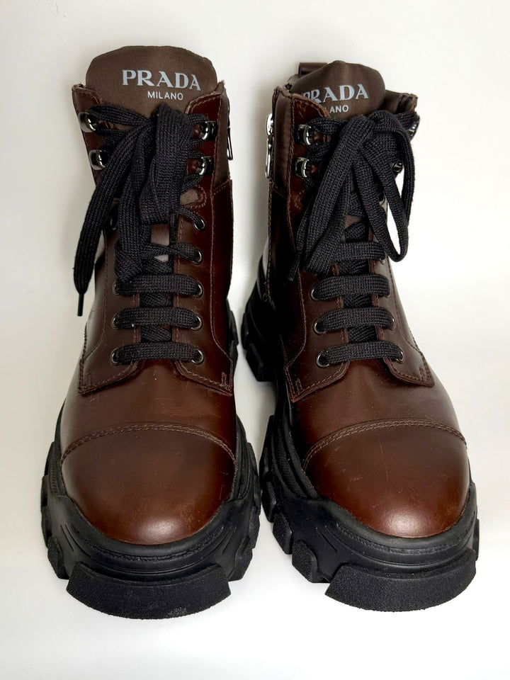 PRADA CALFSKIN LEATHER MONOLITH MEN&