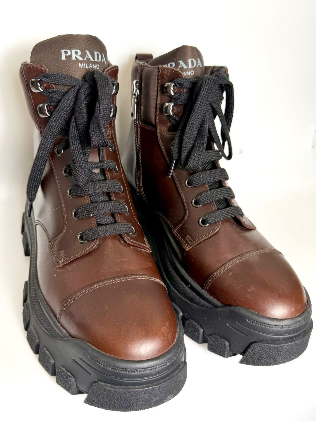 PRADA CALFSKIN LEATHER MONOLITH MEN&