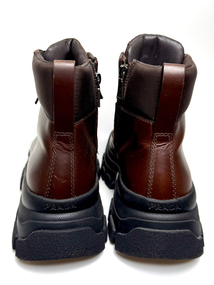 PRADA CALFSKIN LEATHER MONOLITH MEN&