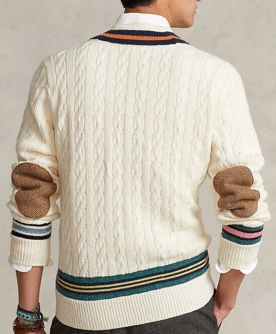 POLO RALPH LAUREN MEN'S COTTON CASHMERE CRICKET SWEATER