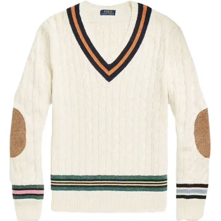 ★★POLO RALPH LAUREN★★ cashmere cricket sweater beige MNP POLO RALPH LAUREN MEN'S COTTON CASHMERE CRICKET SWEATER