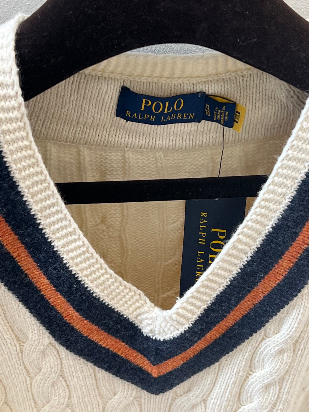 POLO RALPH LAUREN MEN'S COTTON CASHMERE CRICKET SWEATER