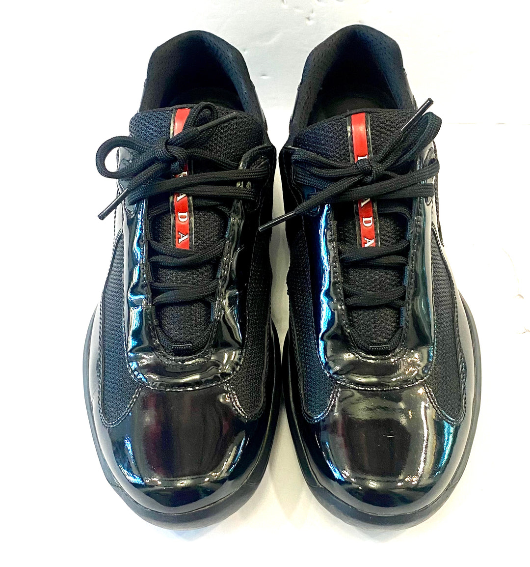 PRADA AMERICAS CUP PATENT MESH TRAINERS