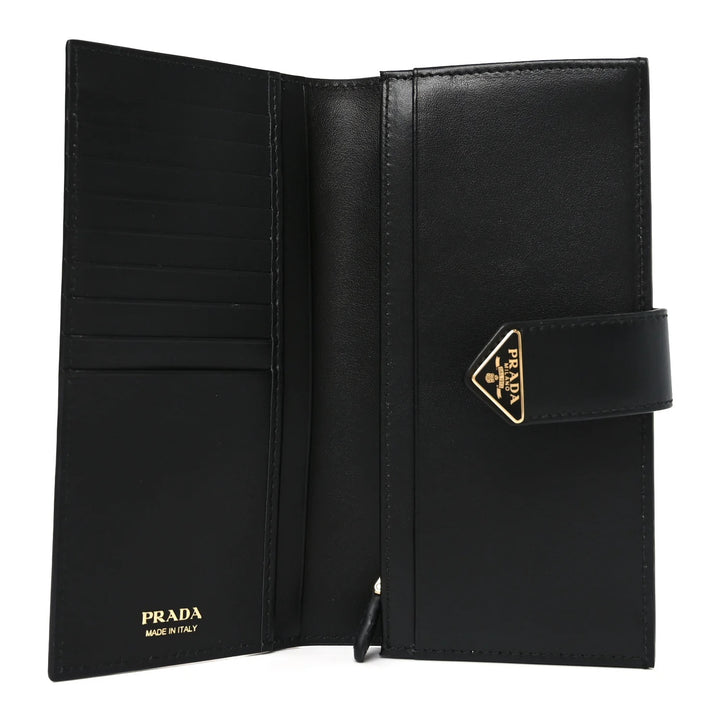 PRADA CITY SMOOTH CALFSKIN LEATHER LARGE CONTINENTAL WALLET
