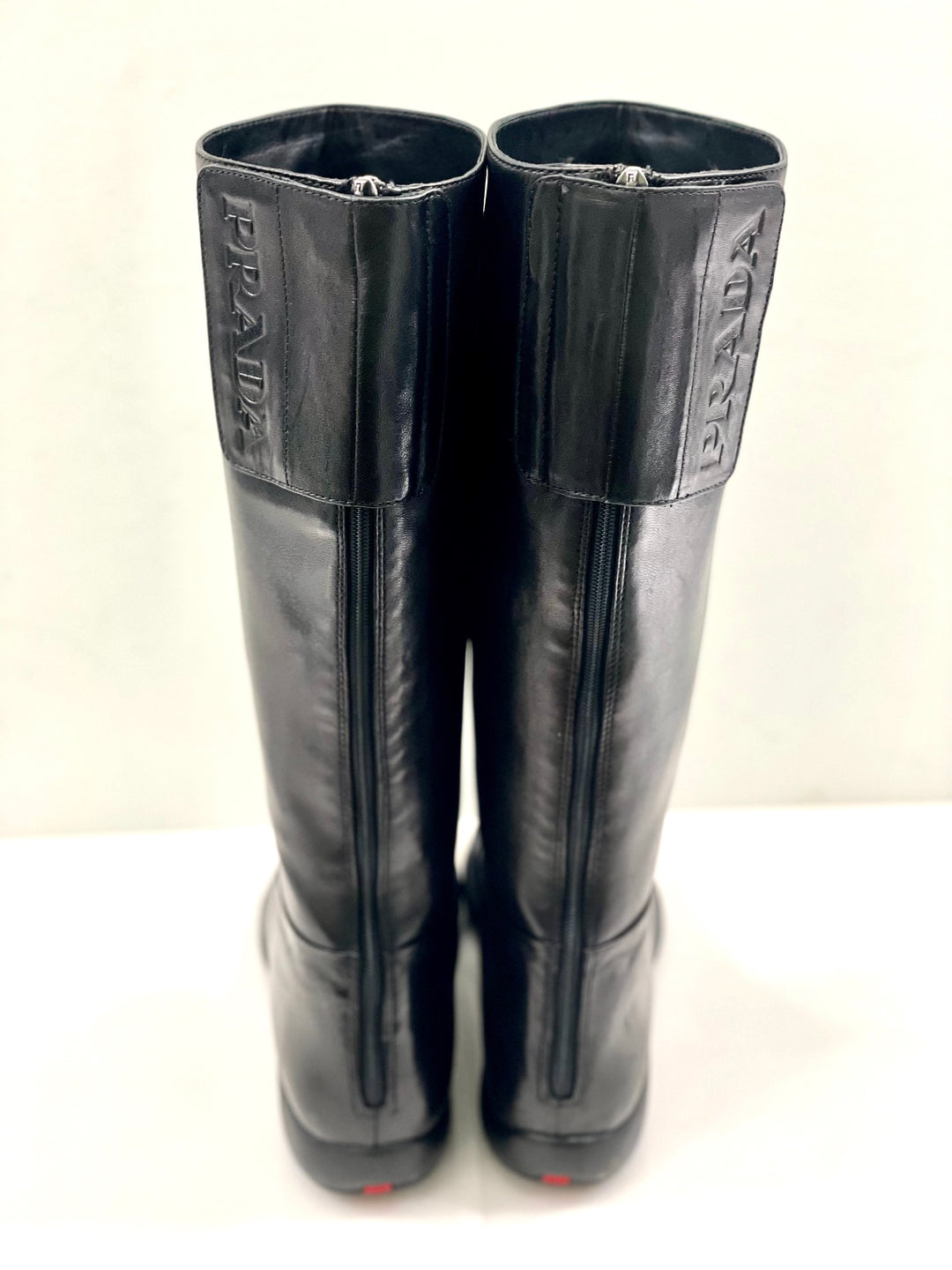 PRADA LINEA ROSSA NAPPA LEATHER TALL BOOTS – Caroline's Fashion
