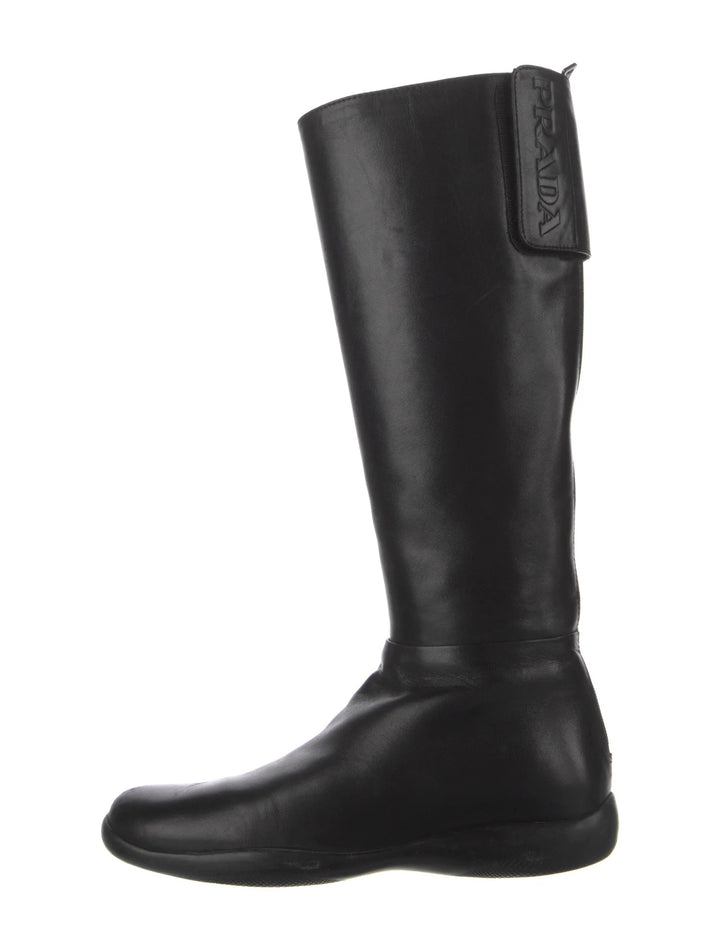 PRADA LINEA ROSSA NAPPA LEATHER TALL BOOTS